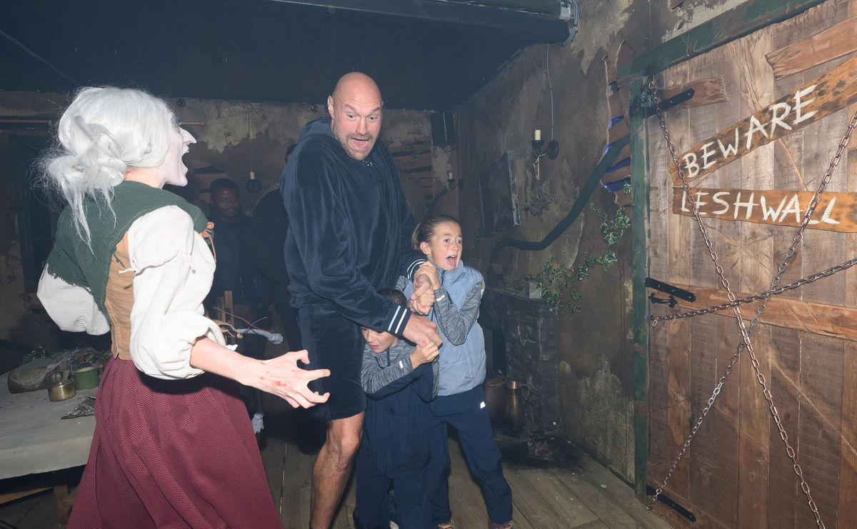 In Pictures: Tyson Fury and Luke Littler among famous faces visiting Alton Towers for launch of Scarefest 2025