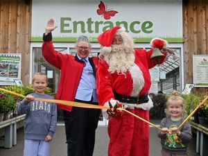 Supporting image for story: Santa arrives in Bridgnorth as garden centre enjoys opening weekend of its new Christmas department