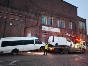 A vehicle being towed away in the targeted operation in Smethwick