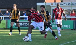 Walsall summer signing Courtney Clarke on his first outing of pre-season. He is among seven new arrivals at Bescot so far this summer.
