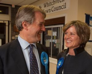 Owen and Rose Paterson at the Whitchurch Civic Centre during the 2010 election