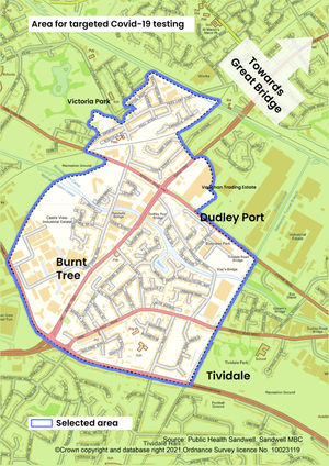The targeted testing area