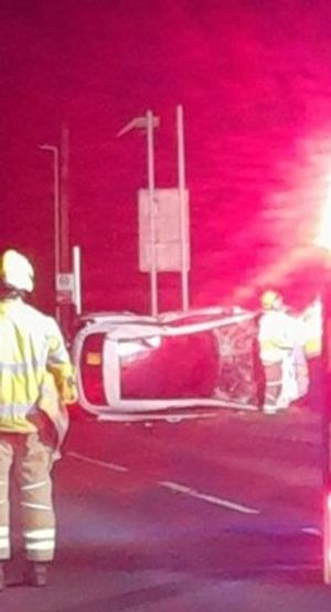 The crash scene in Dudley.