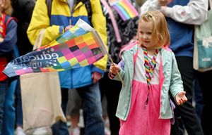 Saturday saw hundreds of revellers take part in Shrewsbury's first-ever Pride Parade
