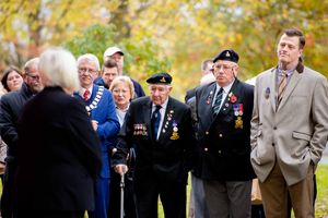 Veterans watch the proceedings