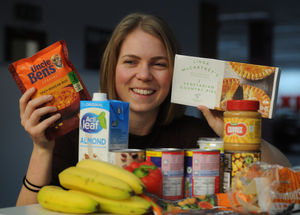 With food for a vegan lunch, Express and Star reporter Charlotte Callear