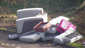 Some of the items fly tipped