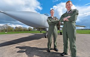 Matt Nightingale and Liam Matthews next to the impressive Tornado