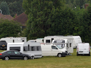 Supporting image for story: Travellers still parked up at Wolverhampton playing fields