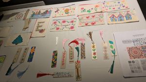 Bags and bookmarks produced by Hayes Green WI members