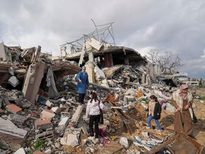 The rubble of a home in the Tal al Hawa neighbourhood of Gaza City