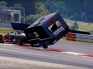 Supporting image for story: Red Bull F1 drivers Max Verstappen and Daniel Ricciardo have tried their hand at caravan racing