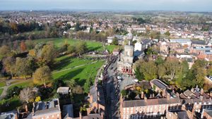 Remembrance Sunday in Shrewsbury. Picture: Drones-z.