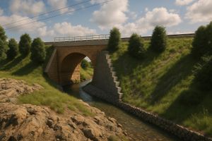 An artist impression of the finished repair at Mor Brook bridge. Photo: CML/SVR