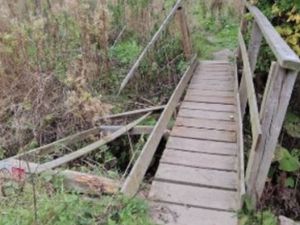 Supporting image for story: Gobowen footbridge smashed by vandals - police seeking witnesses
