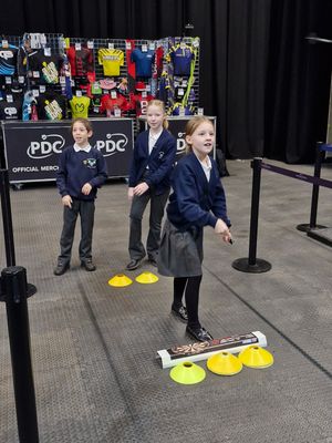The children were able to throw darts and take part in a number of games