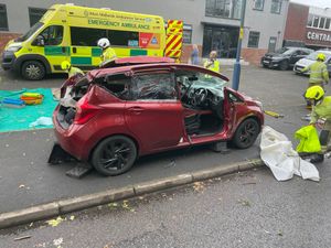 Supporting image for story: Woman in hospital with potentially serious injuries after crash outside Walsall school