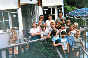Caroline on a school trip earlier in her school career, which started in 1984