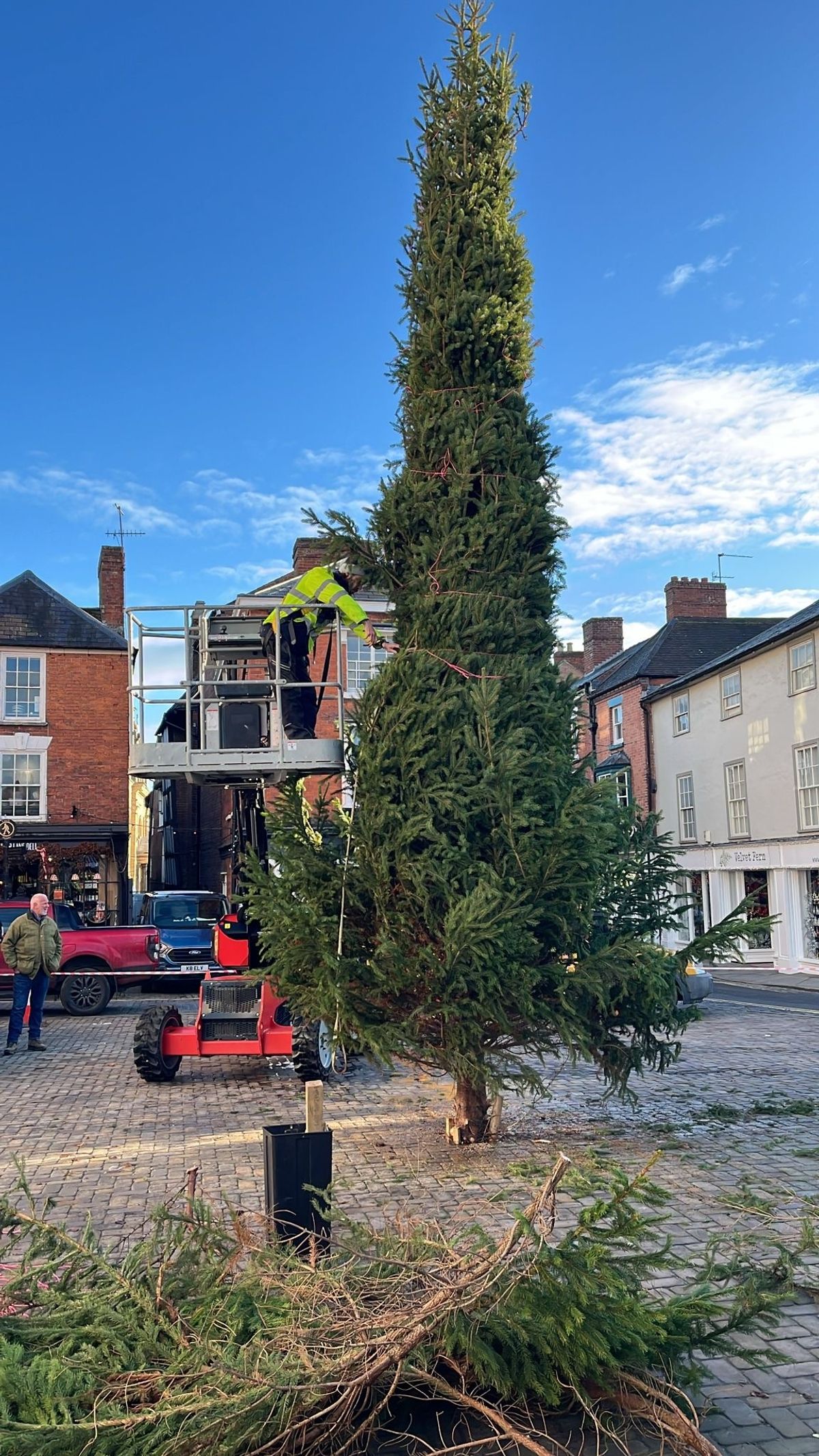 Christmas tree arrives as town gears up for its annual winter festival