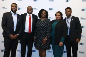 From BFP’s official launch event in 2022. From left, former Leicester Premier League winning captain Wes Morgan, MP and now foreign secretary David Lammy, MP Marsha de Cordova (whose brother Bobby plays for Leicester), MP Bell Ribeiro-Addy and Delroy Corinaldi.