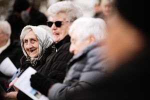 Relatives of the teenage girls who died in the tragedy paid their respects at the ceremony held at Tipton Cemetery