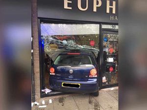 Supporting image for story: PICTURED: Lucky escape for customers and staff as car smashes through salon window