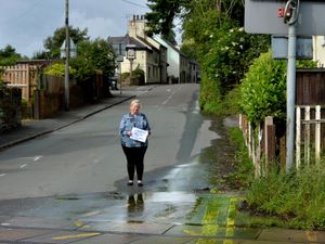 Supporting image for story: Villagers fed up with burst pipe that has been leaking for three months
