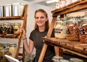 Little Green Pantry owner Keli King at her new shop in Newport Market on Friday, September 5, 2025