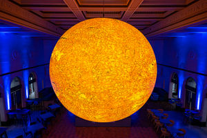 Helios by Luke Jerram is now on display for the public at The Exchange in Birmingham city centre.