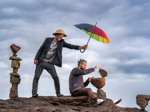 Supporting image for story: Competitors head to beach in Scotland for European stone stacking contest