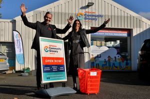 The opening of the 'All Nations Community Grocery' in Telford. Pictured are Rick and Sarah Kaul, who are behind the initiative