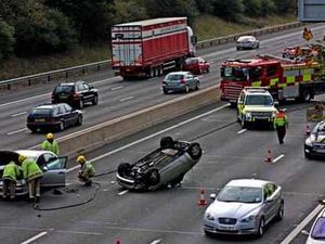 Supporting image for story: Football fans delayed by M6 crash
