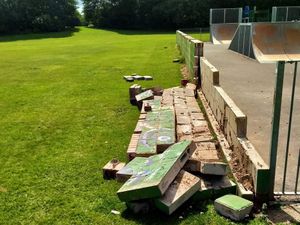 Supporting image for story: Newport skate park wall vandalised during repair work