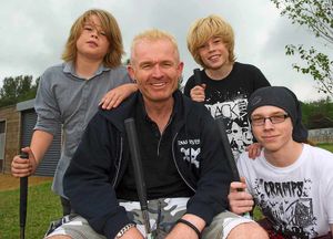 Jason Sumner, 11, Kevin Sumner, Eddie Sumner, 12, Tom Sumner, 15, from The Rock.