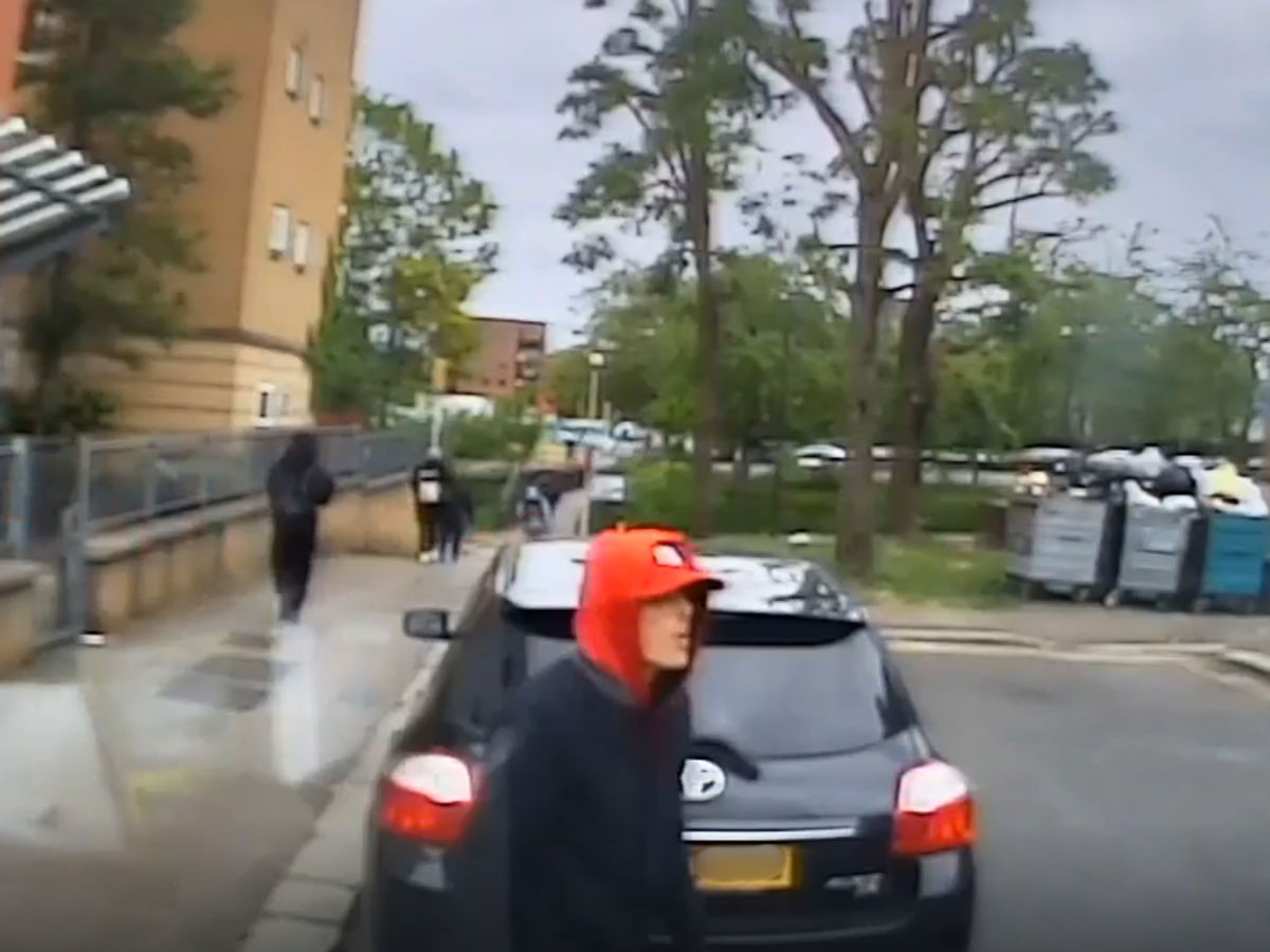 Thief hunted after smashing ambulance window and stealing backpacks