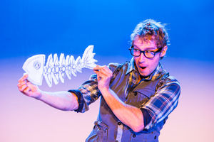 The West End cast of We're Going On A Bear Hunt. Picture by: Lesley Cook