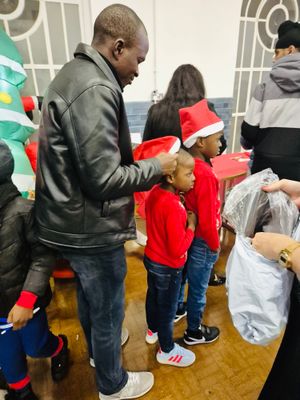 Local children enjoying the festive spirit. 