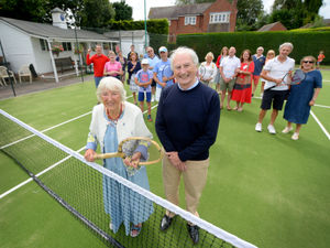 Supporting image for story: Claverley Tennis Club's pristine new greens well-used on successful open day