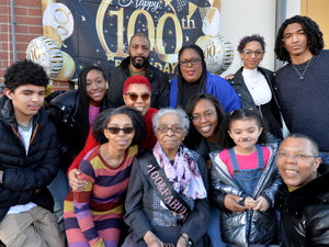 Supporting image for story: Great-great-grandmother celebrates 100th birthday with family and friends

