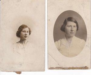 Two photos of Lily as a young lady