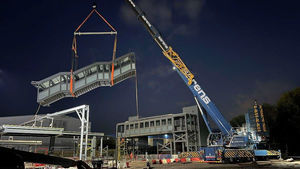 Work to install the bridge was carried out over the weekend