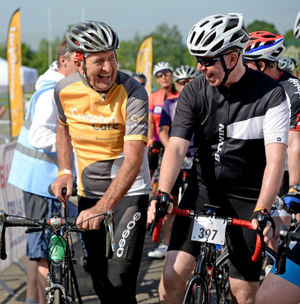 Hugh Porter enjoys a chat at Dudley Kingswinford Rugby Club