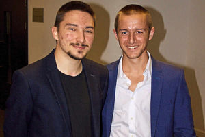 Co-writers Jake Elcock and Jack Coleman at the launch of the trailer