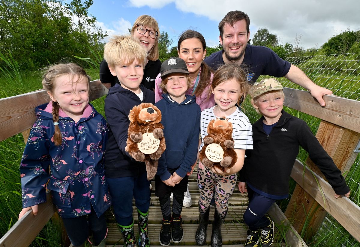 School pupils enjoy nature reserve visit after naming Shrewsbury's two new resident beavers