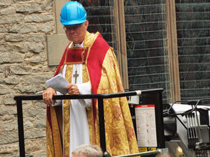 Supporting image for story: The only way is up for Bishop's rooftop blessing