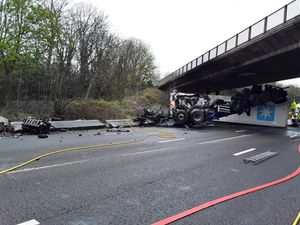 Supporting image for story: M6 reopens after lorry crash and fire closes northbound carriageway overnight