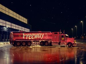 A Lidl Freeway Christmas truck