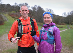 Taking part in the Cannock Chase Trig Point Race, at Milford Common, Stafford, Neil Wilkes, of Stourbridge, and Mel Price, of Church Stretton