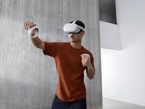 A man using a VR headset