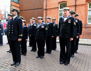 The parade in Wolverhampton for Remembrance Sunday